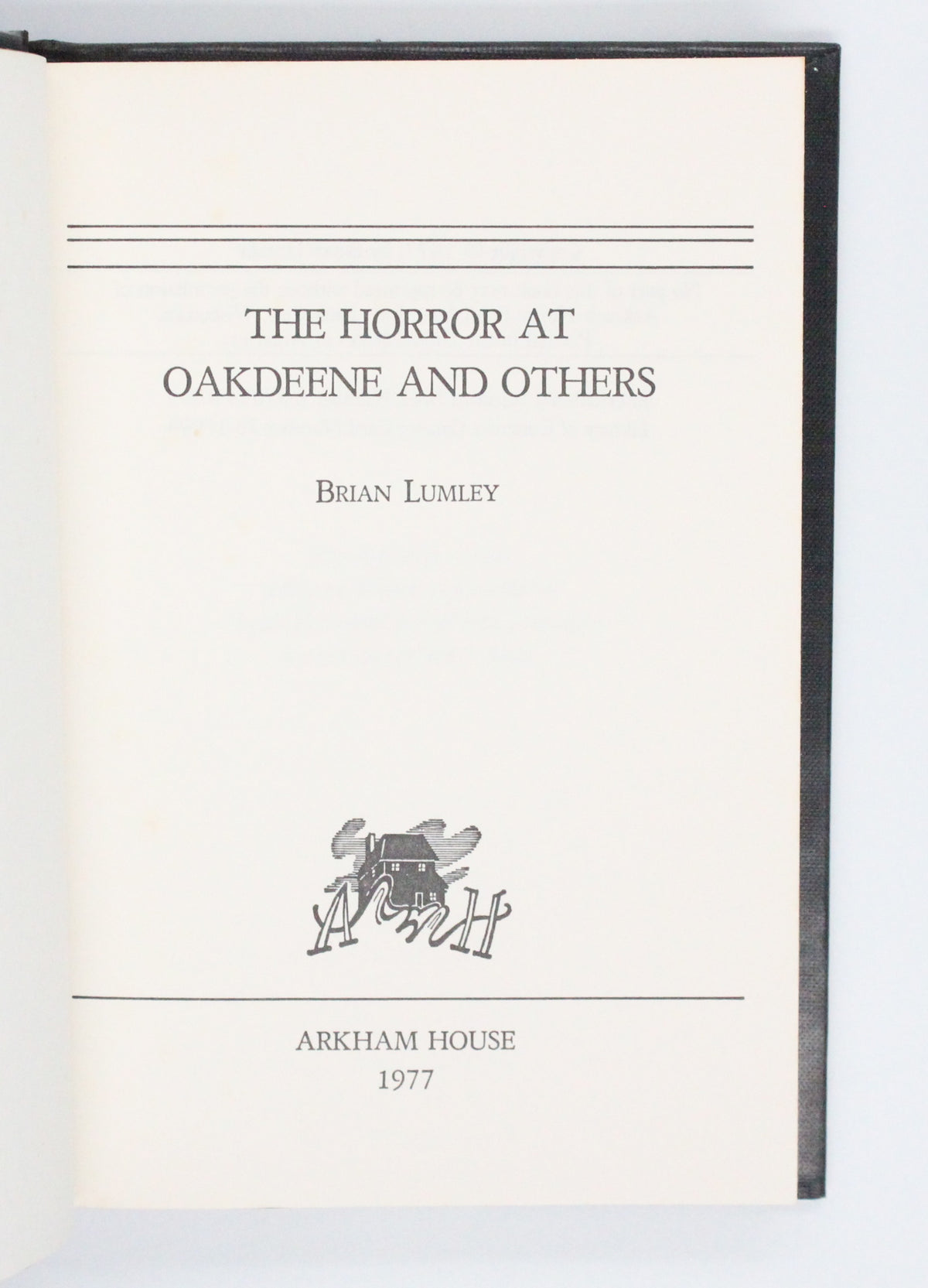 1977 The Horror at Oakdeene by Brian Lumley