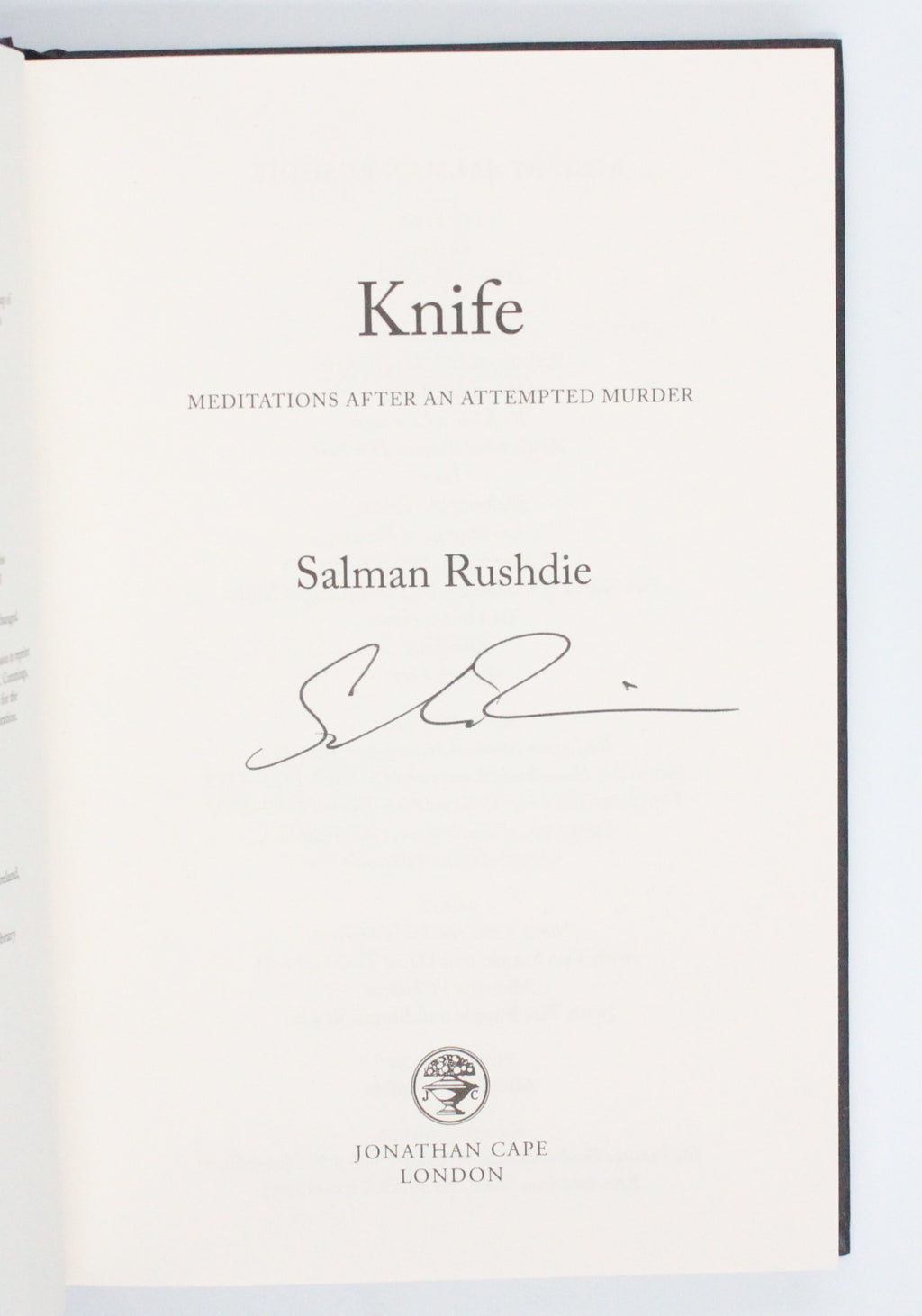 2023 Knife: Meditations After an Attempted Murder by Salman Rushdie