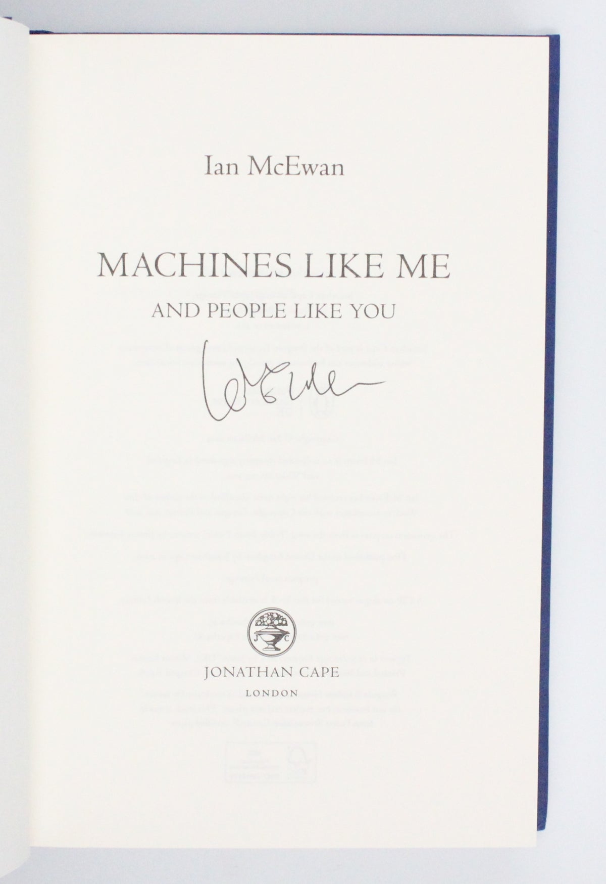 2019 Machines Like Me by Ian McEwan