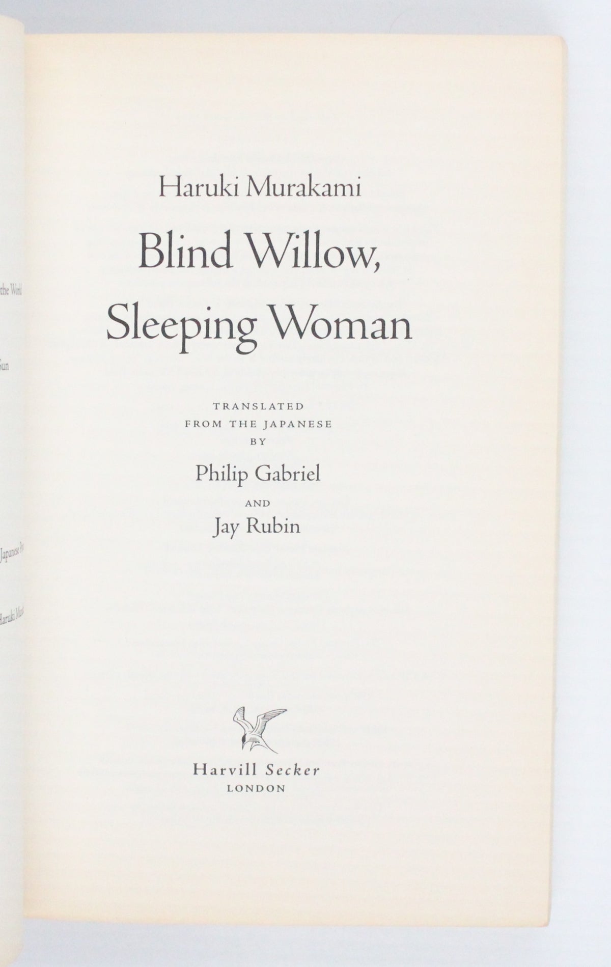 2006 Blind Willow, Sleeping Woman by Haruki Murakami