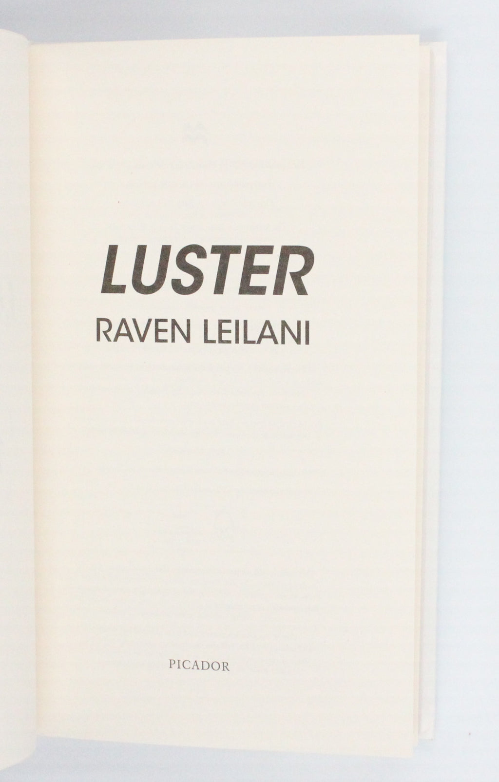 2020 Luster by Raven Leilani