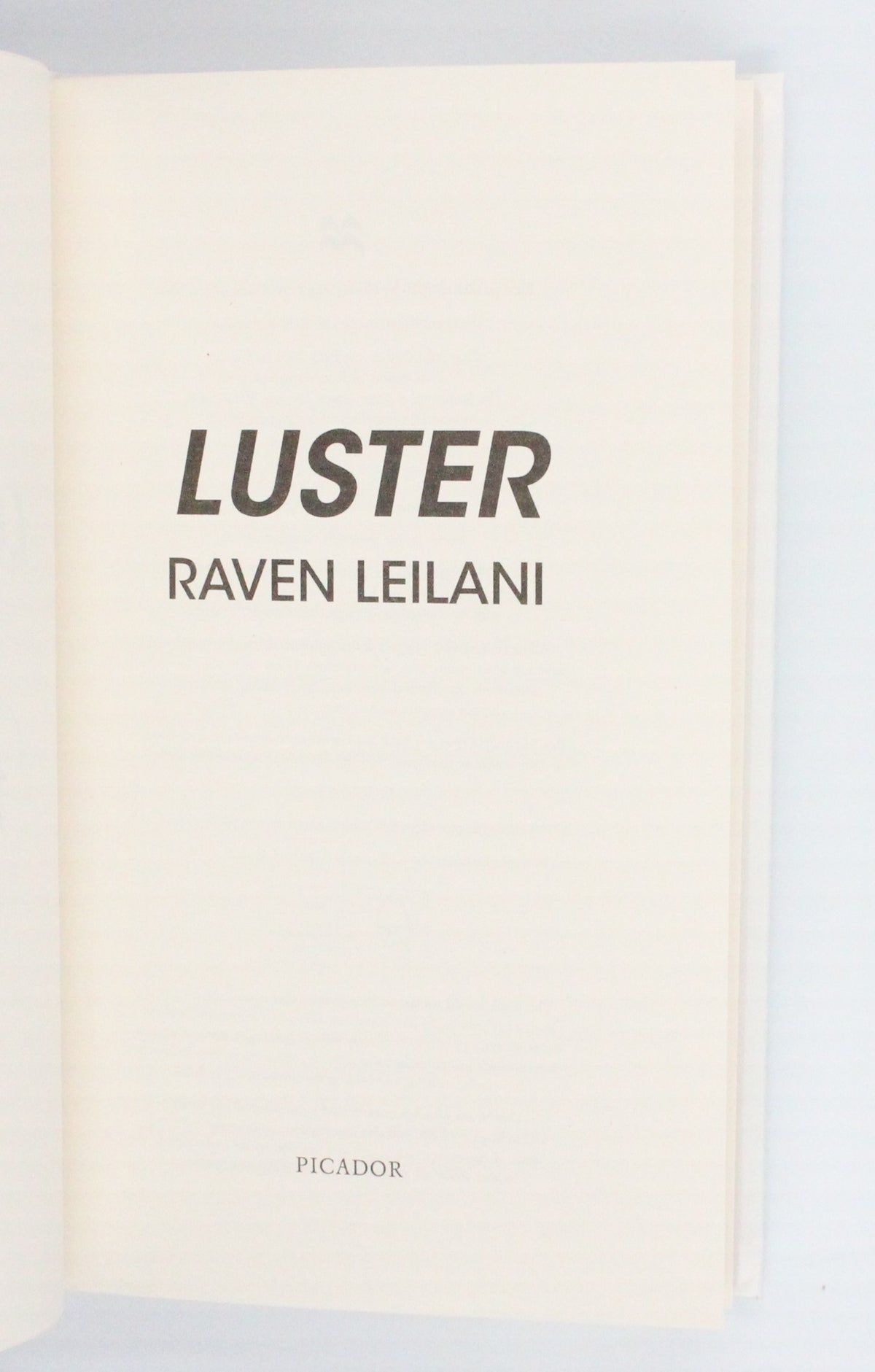2020 Luster by Raven Leilani