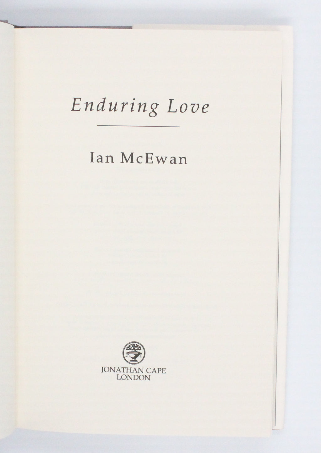 1997 Enduring Love by Ian McEwan