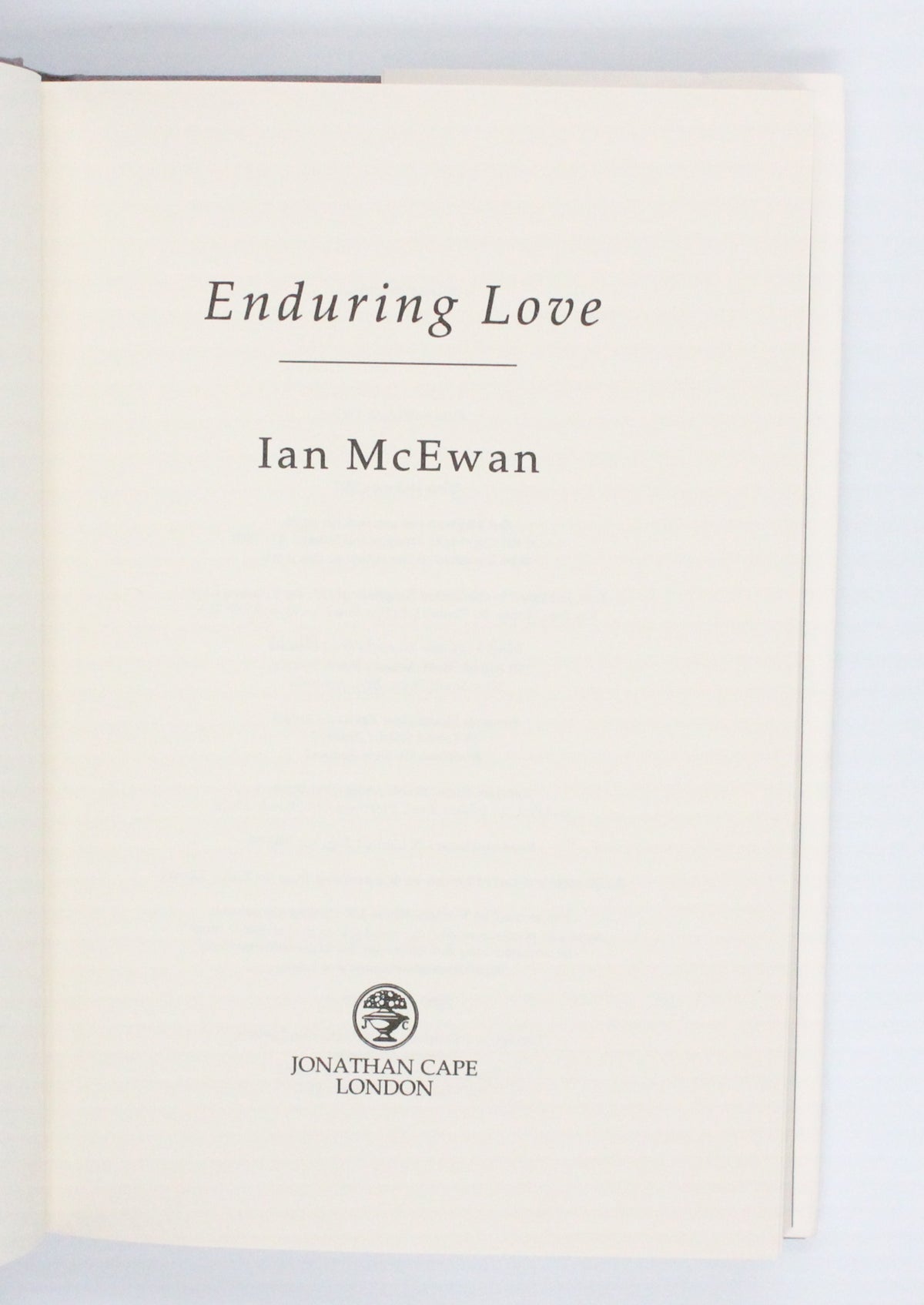 1997 Enduring Love by Ian McEwan