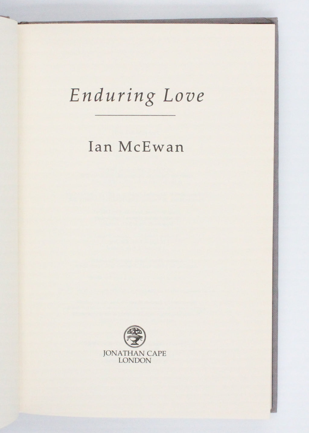 1997 Enduring Love by Ian McEwan
