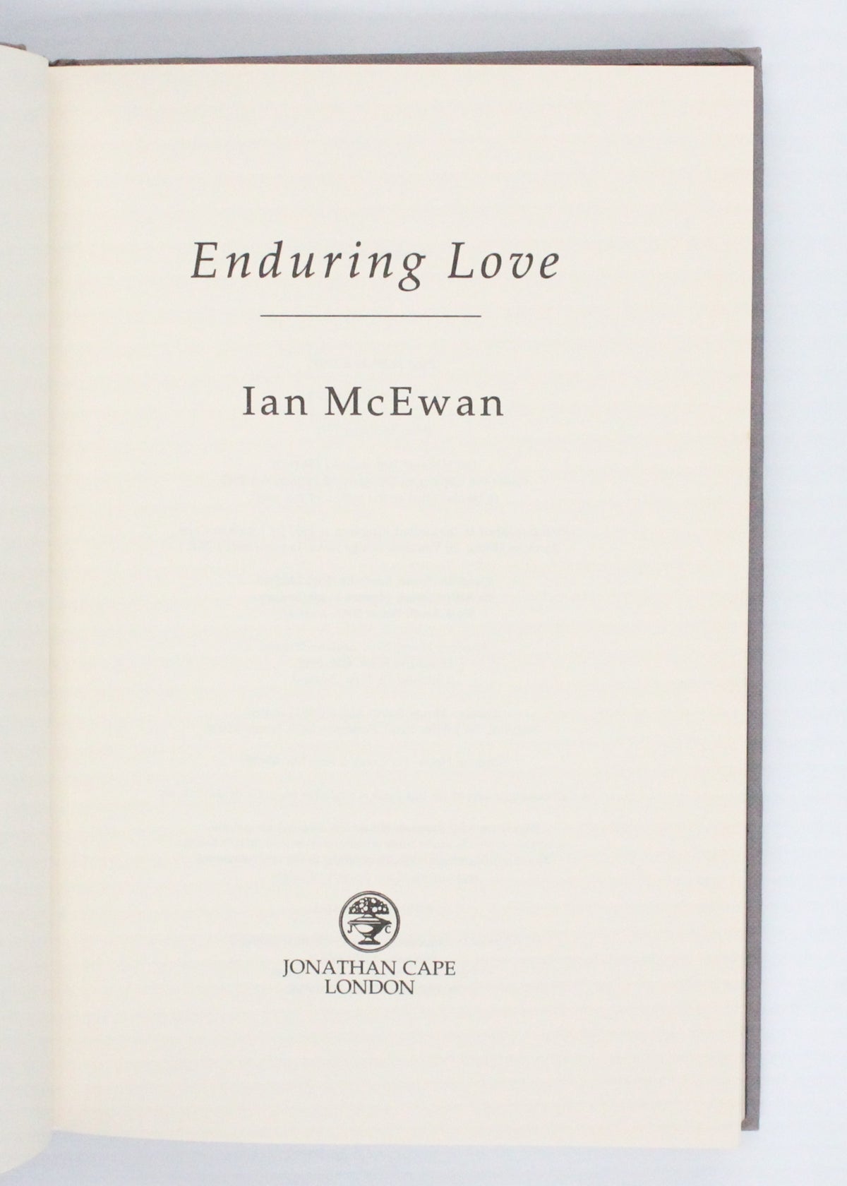 1997 Enduring Love by Ian McEwan