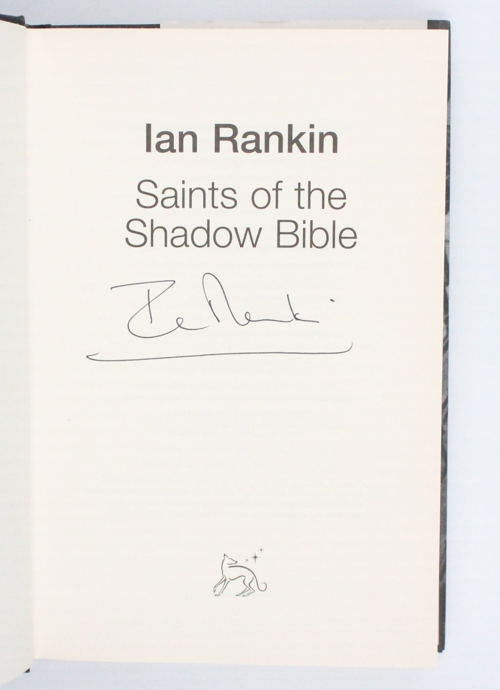 2013 Saints of The Shadow Bible by Ian Rankin