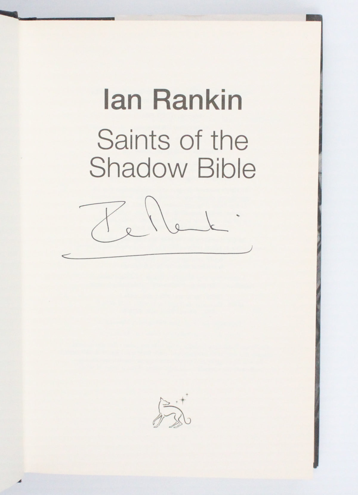 2013 Saints of The Shadow Bible by Ian Rankin
