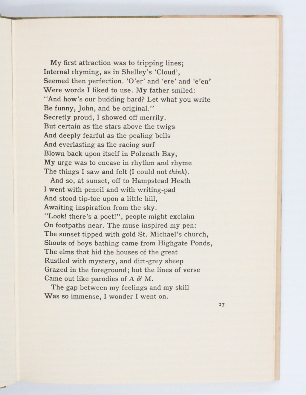 1960 Summoned by Bells by John Betjeman