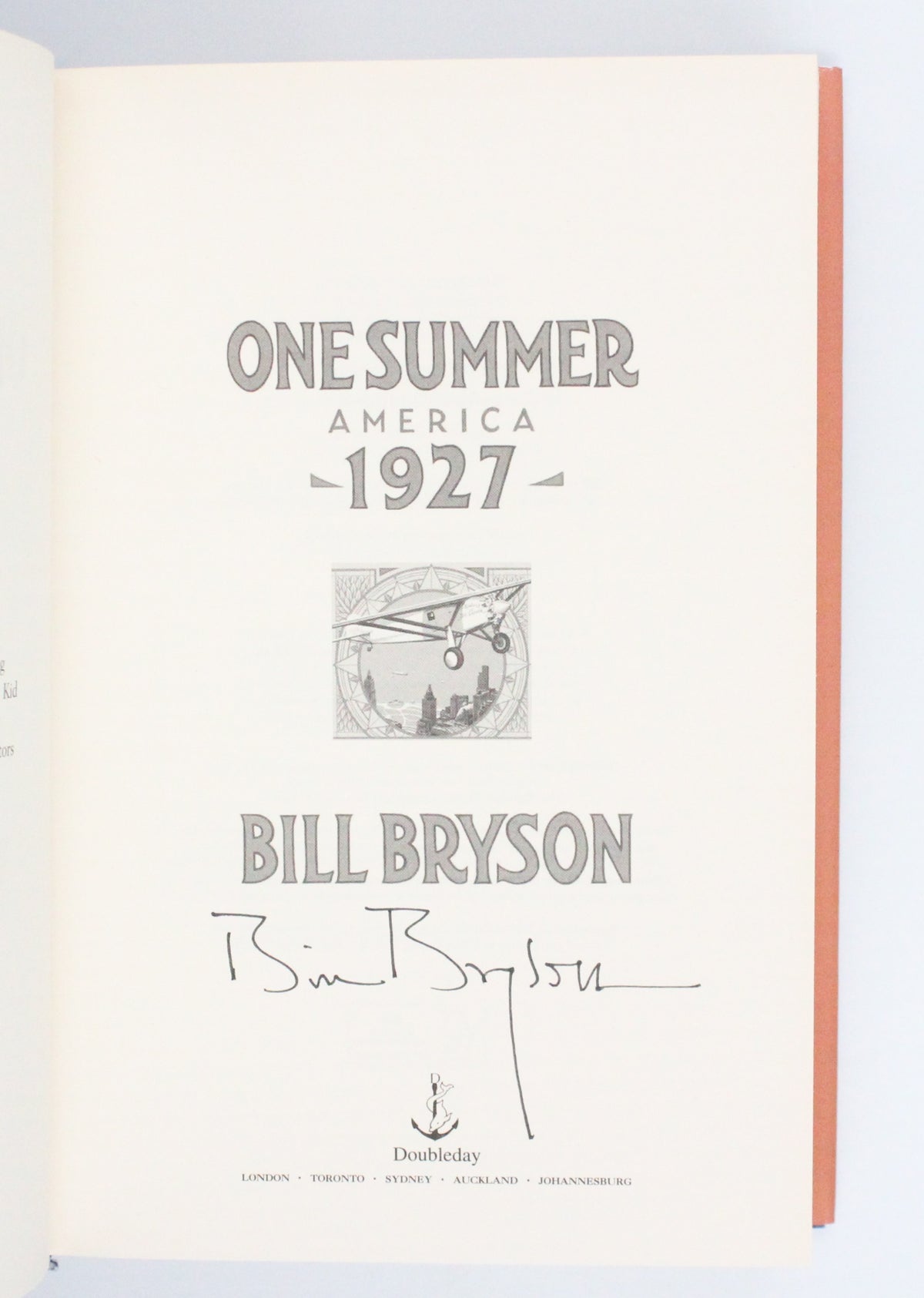 2013 One Summer America 1927 by Bill Bryson