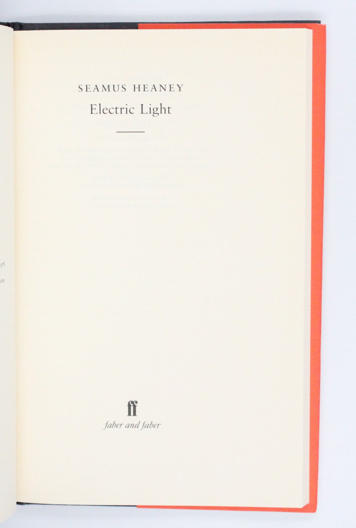 2001 Electric Light by Seamus Heaney