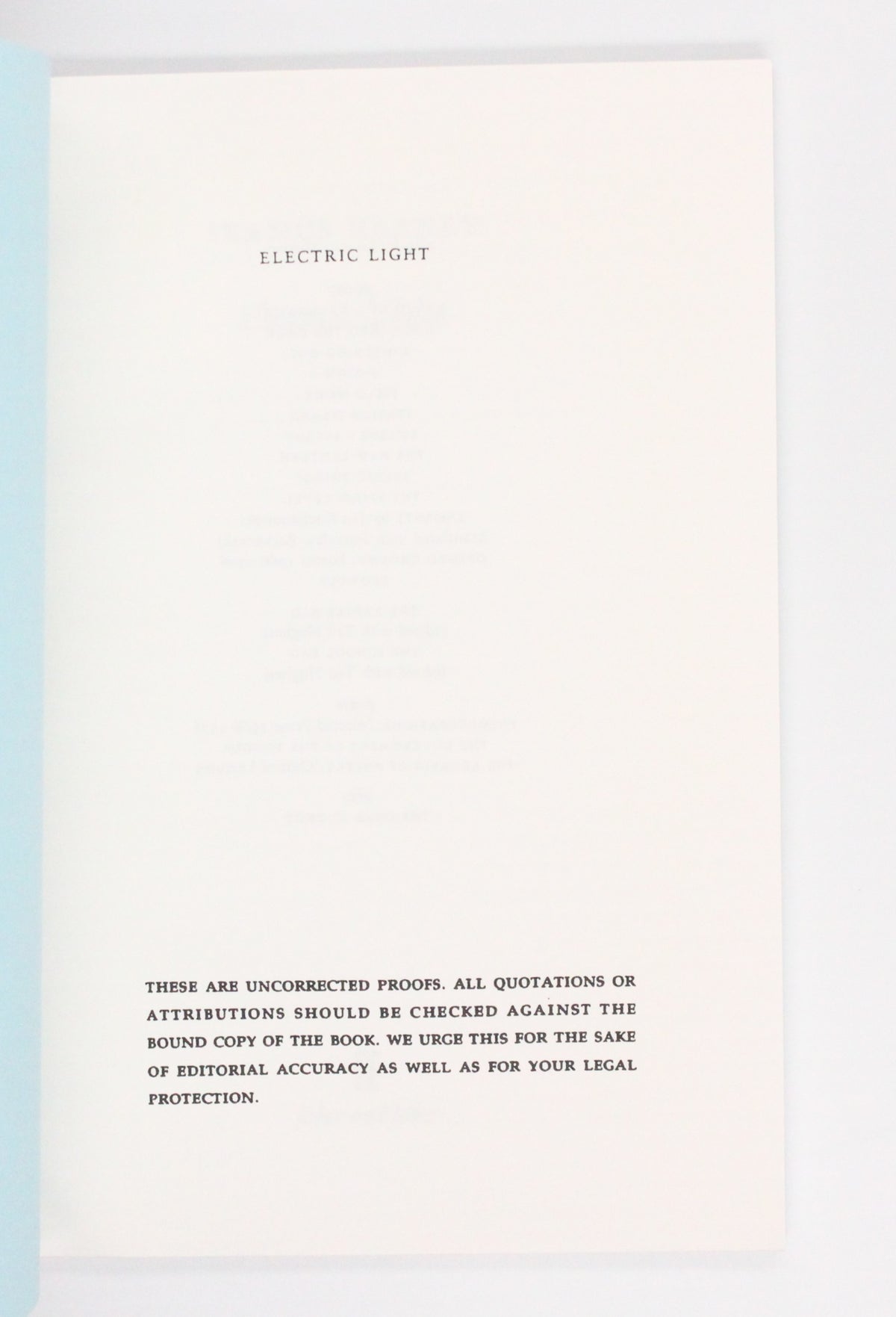 2001 Electric Light by Seamus Heaney