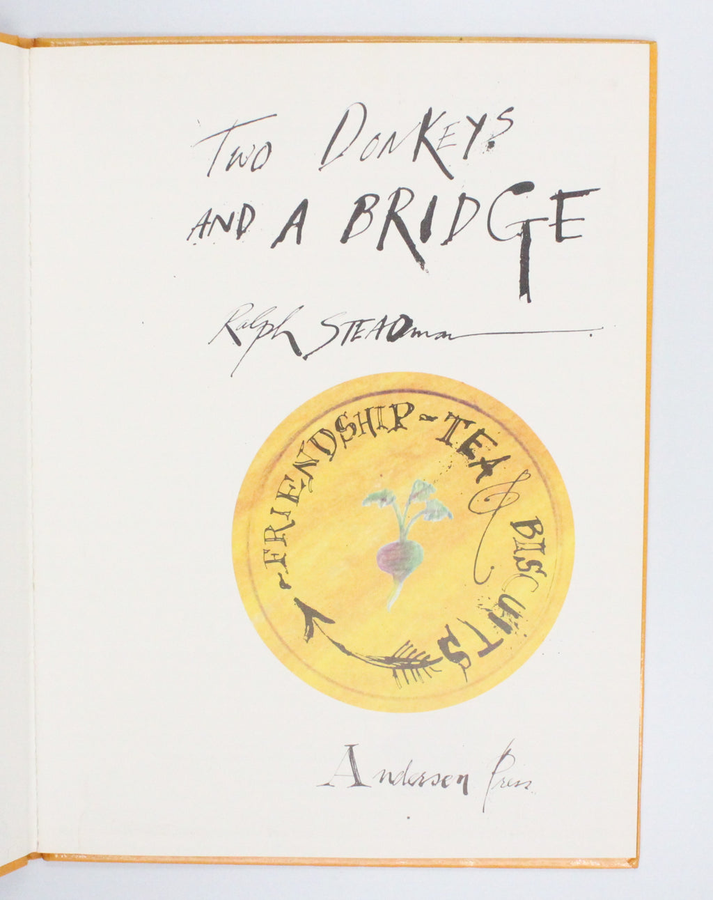 1983 Two Donkeys and a Bridge by Ralph Steadman
