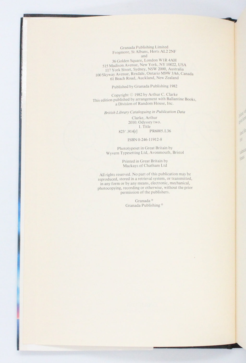 1982 2010 Odyssey Two by Arthur C. Clarke