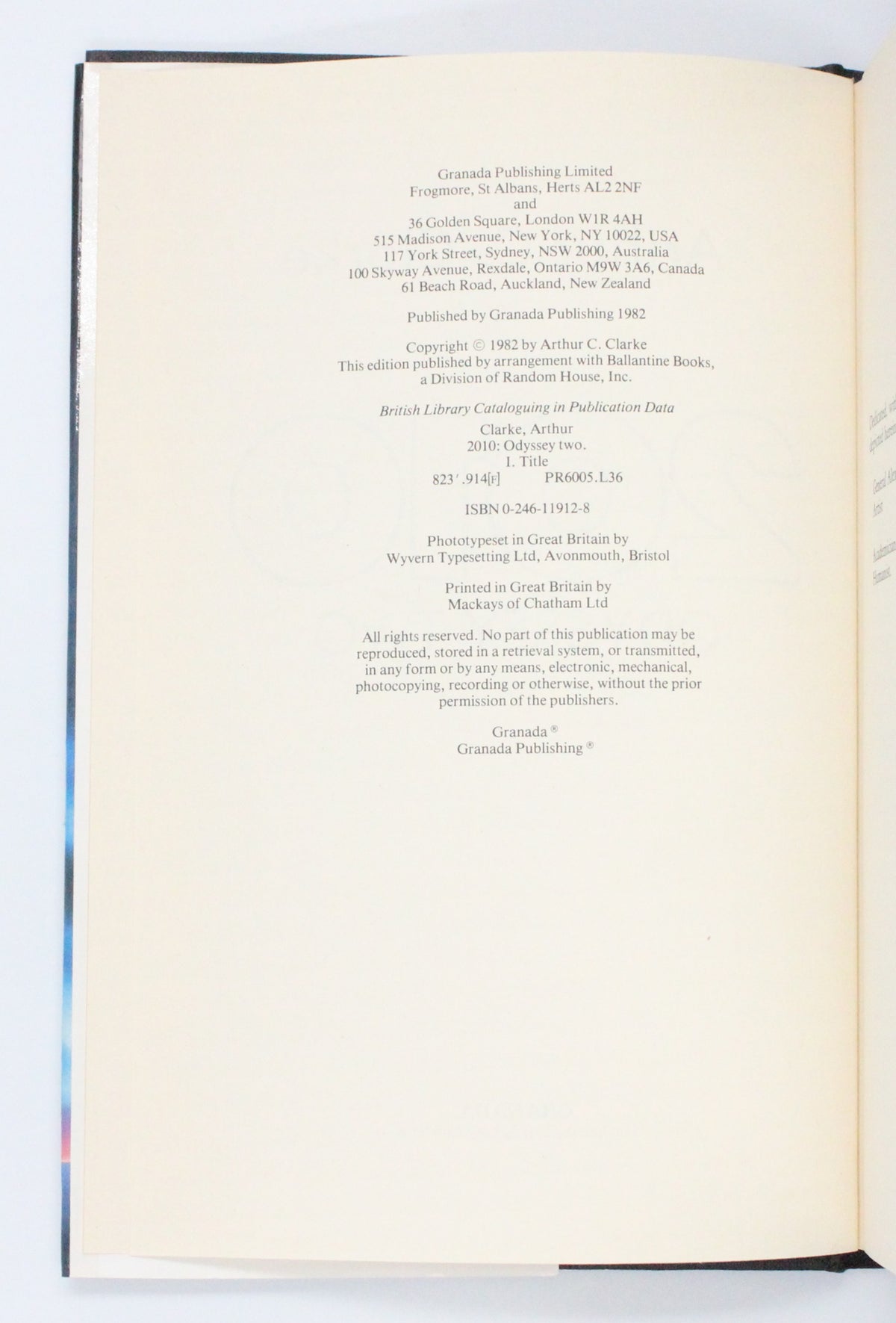 1982 2010 Odyssey Two by Arthur C. Clarke