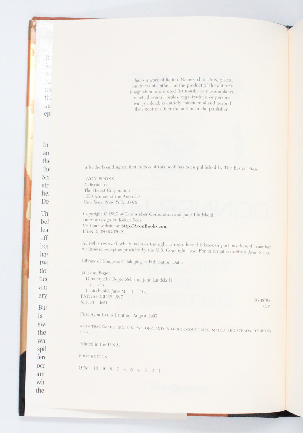 1997 Donnerjack by Roger Zelazny and Jane Lindskold