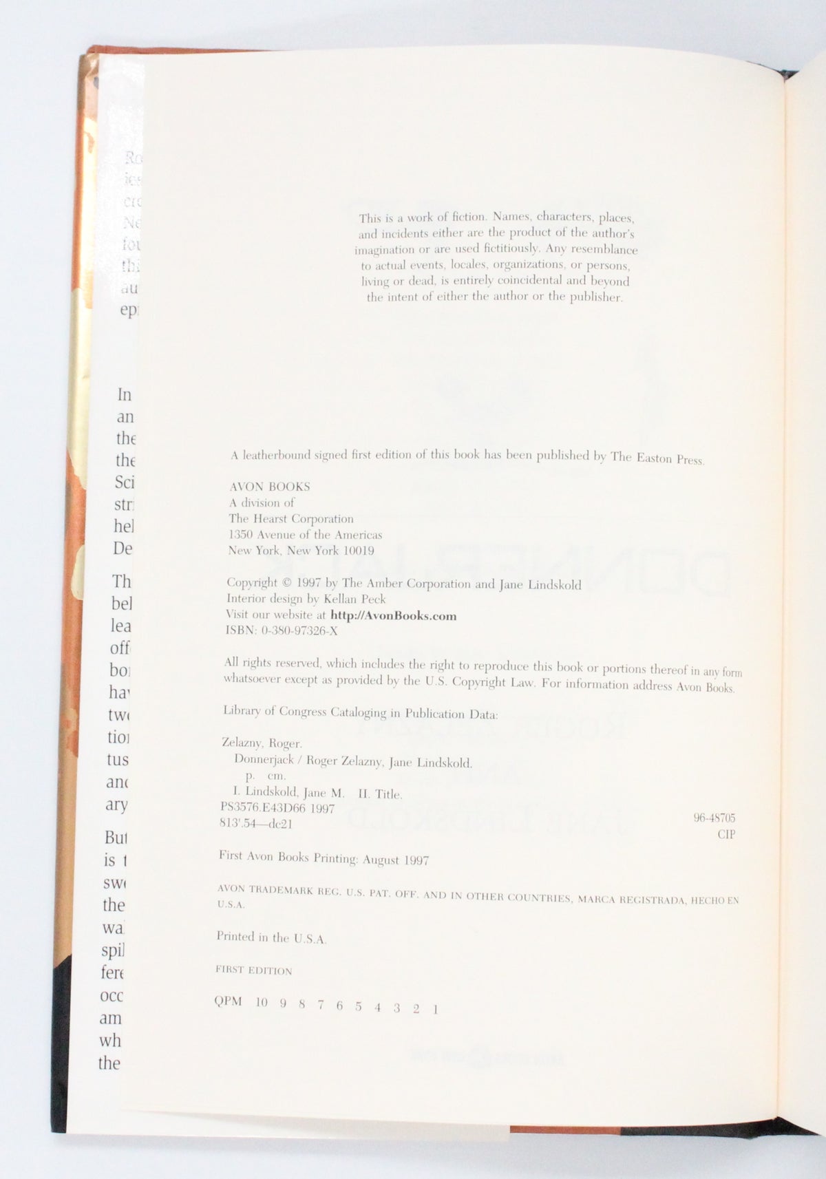 1997 Donnerjack by Roger Zelazny and Jane Lindskold