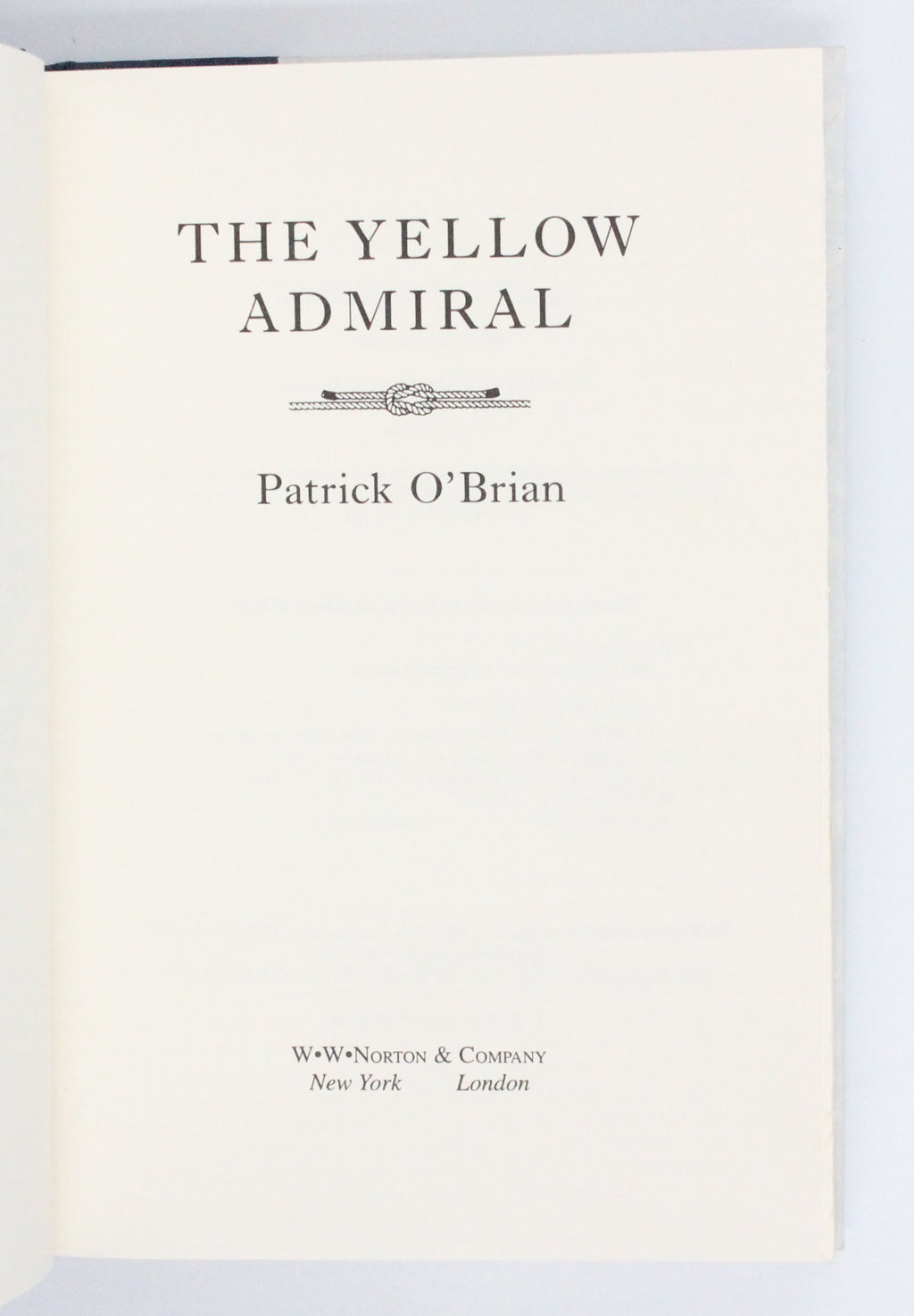 1996 The Yellow Admiral by Patrick O’Brian
