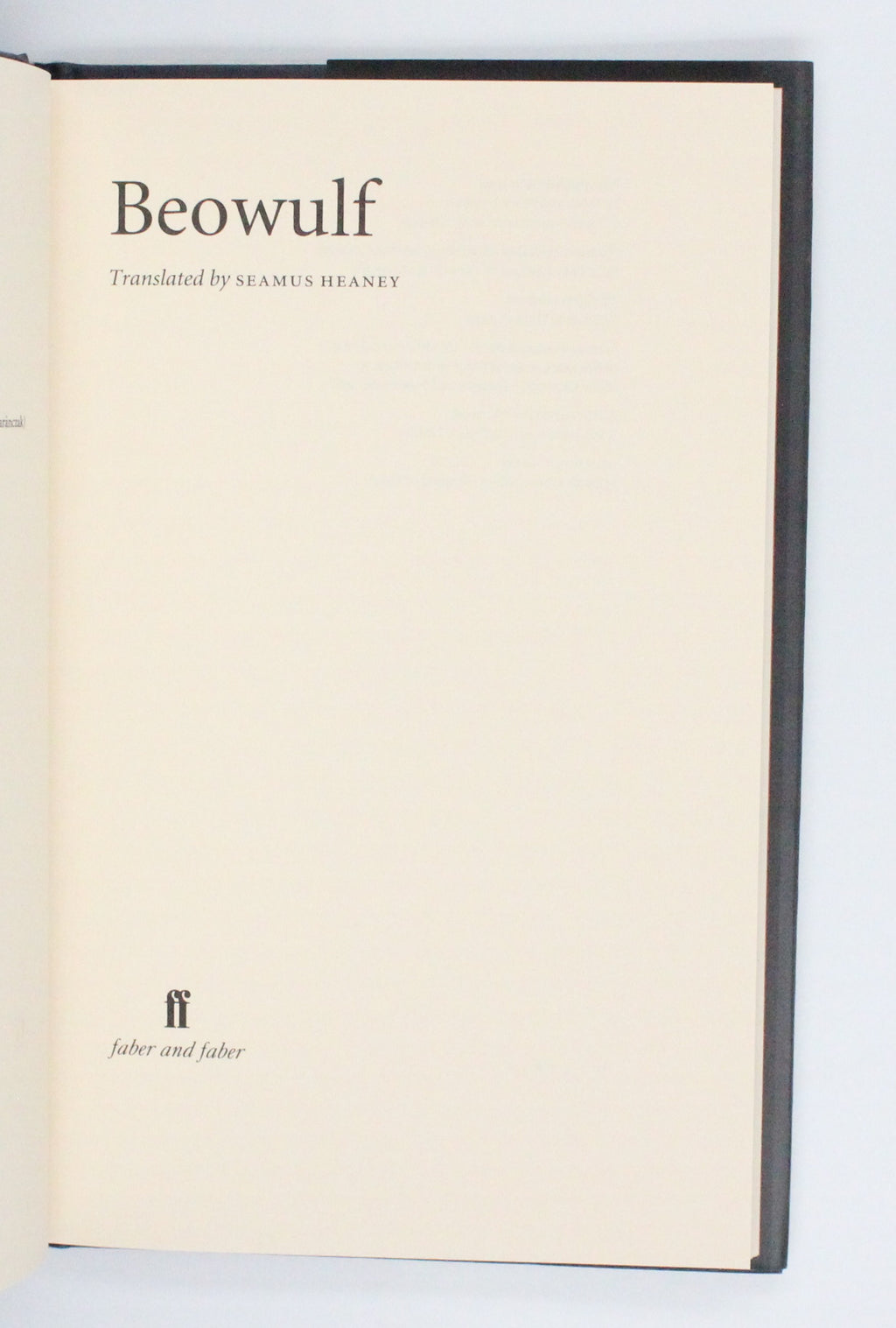 1999 Beowulf by Seamus Heaney