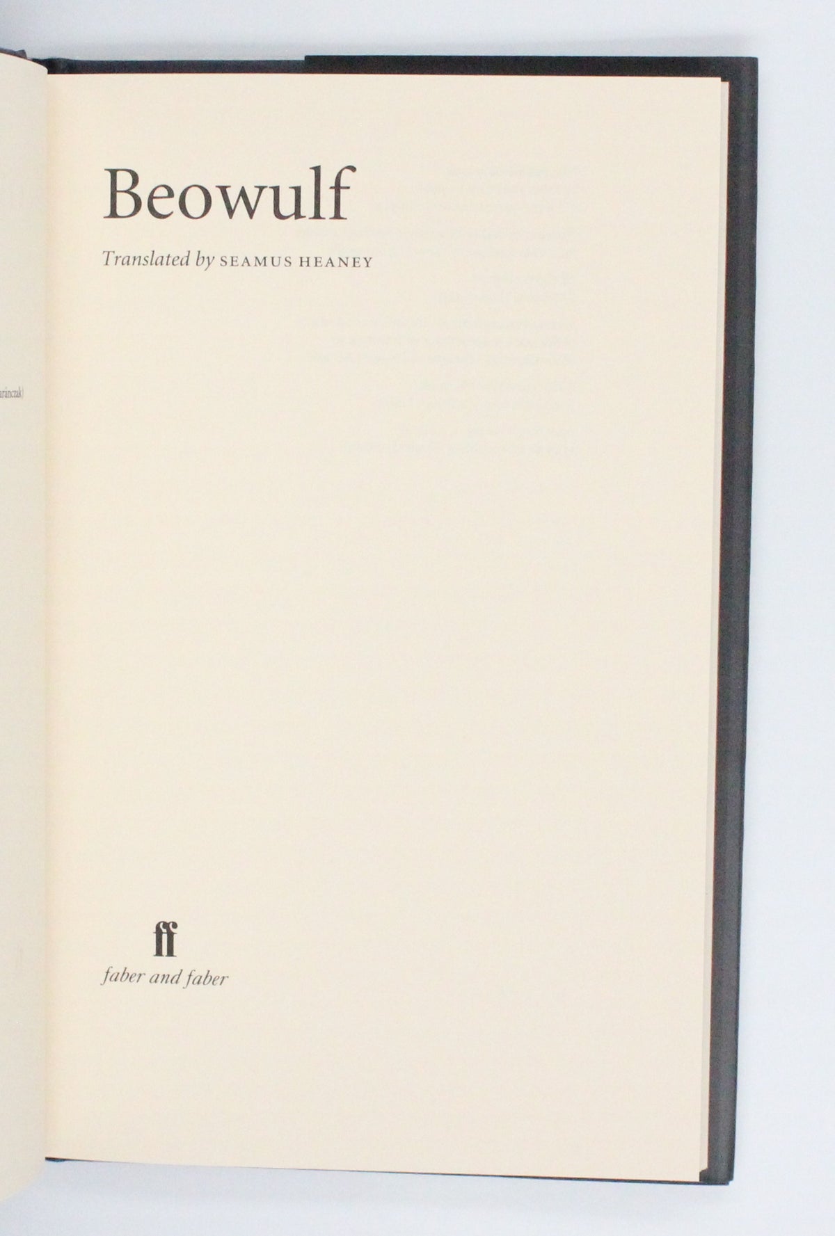 1999 Beowulf by Seamus Heaney