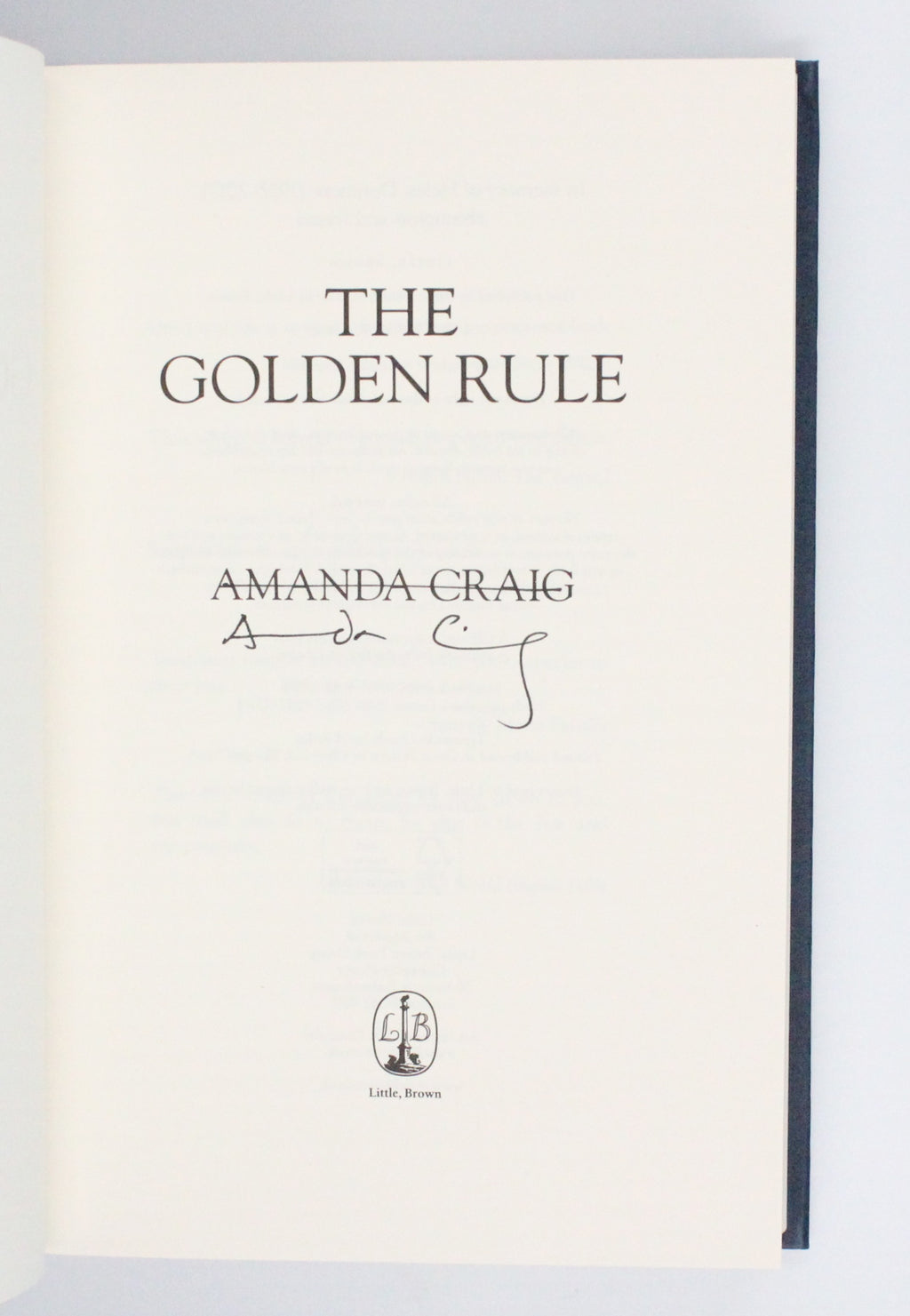 2020 The Golden Rule by Amanda Craig