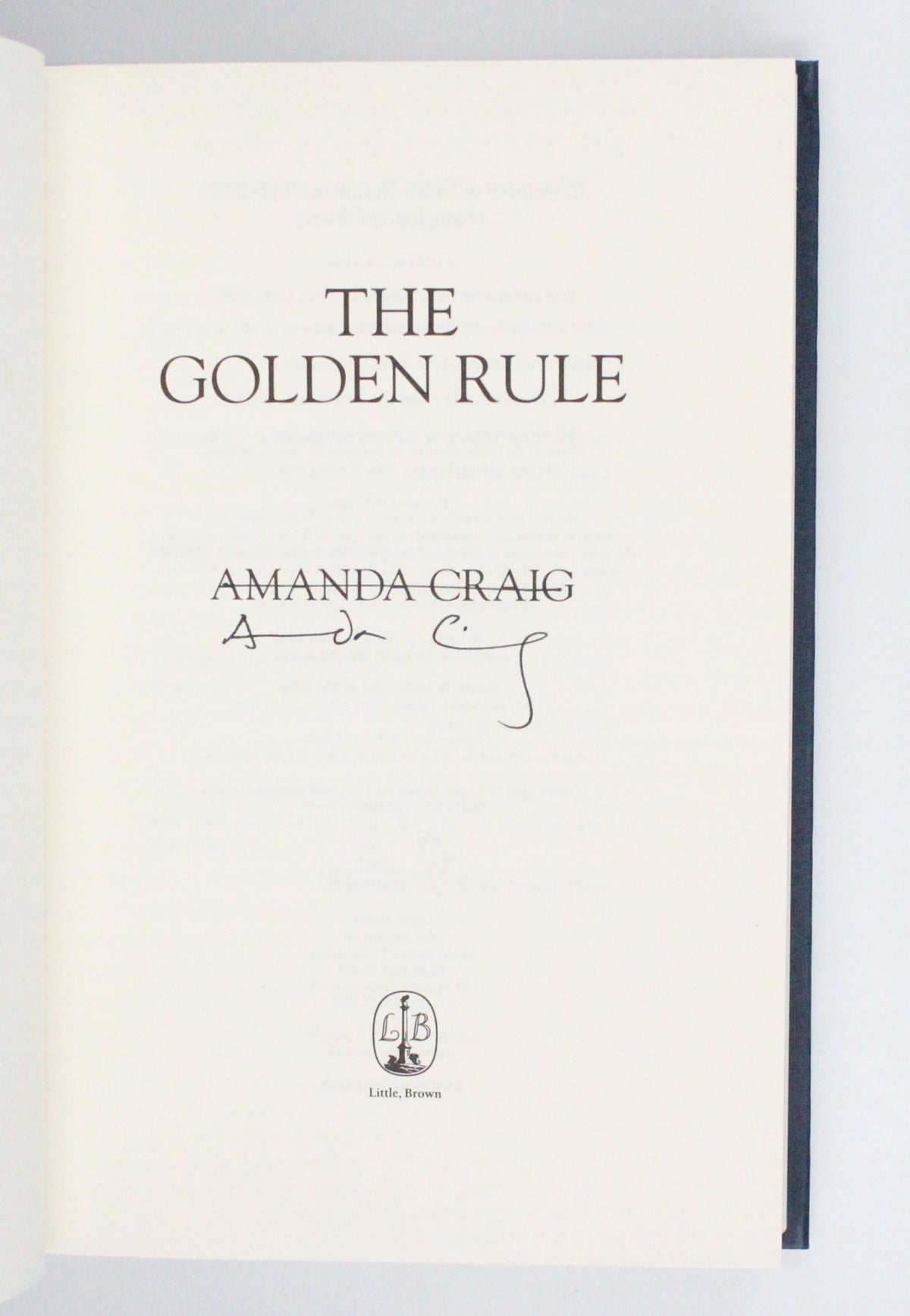 2020 The Golden Rule by Amanda Craig