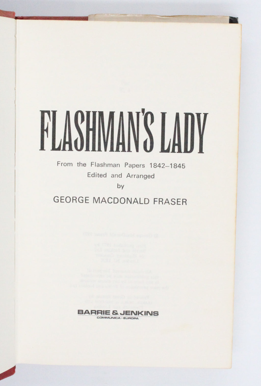 1977 Flashman’s Lady by George MacDonald Fraser