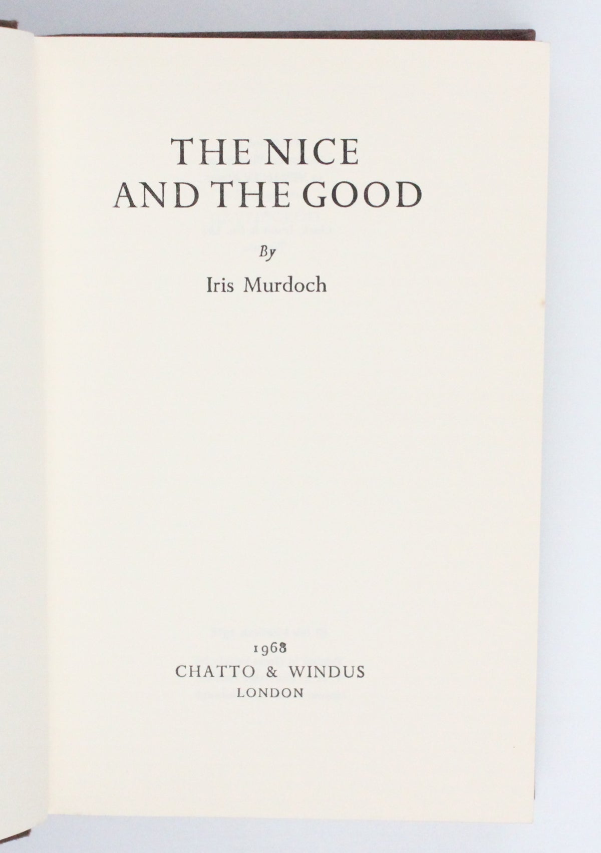 1968 The Nice and The Good by Iris Murdoch