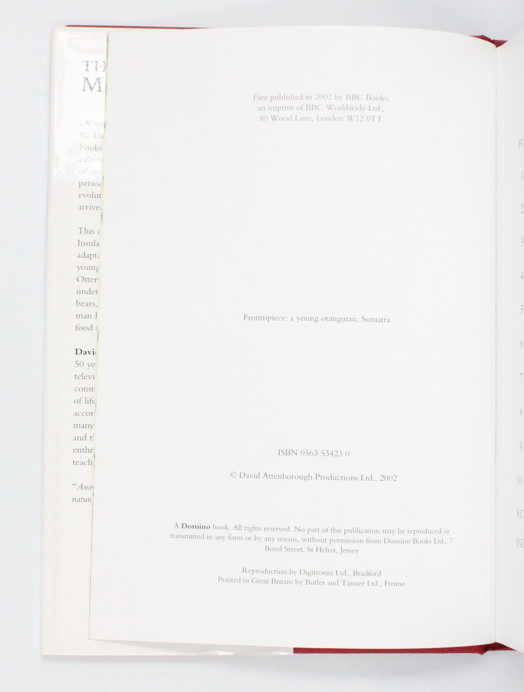 2002 The Life of Mammals by David Attenborough