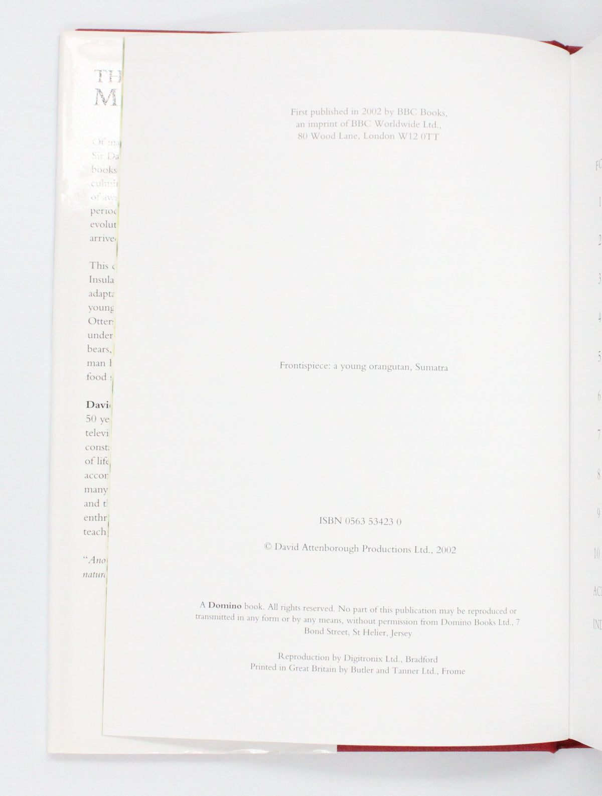 2002 The Life of Mammals by David Attenborough