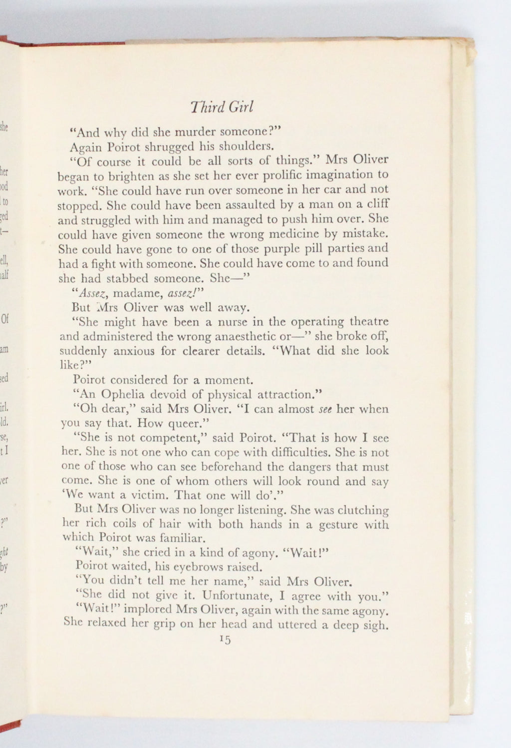 1966 Third Girl by Agatha Christie