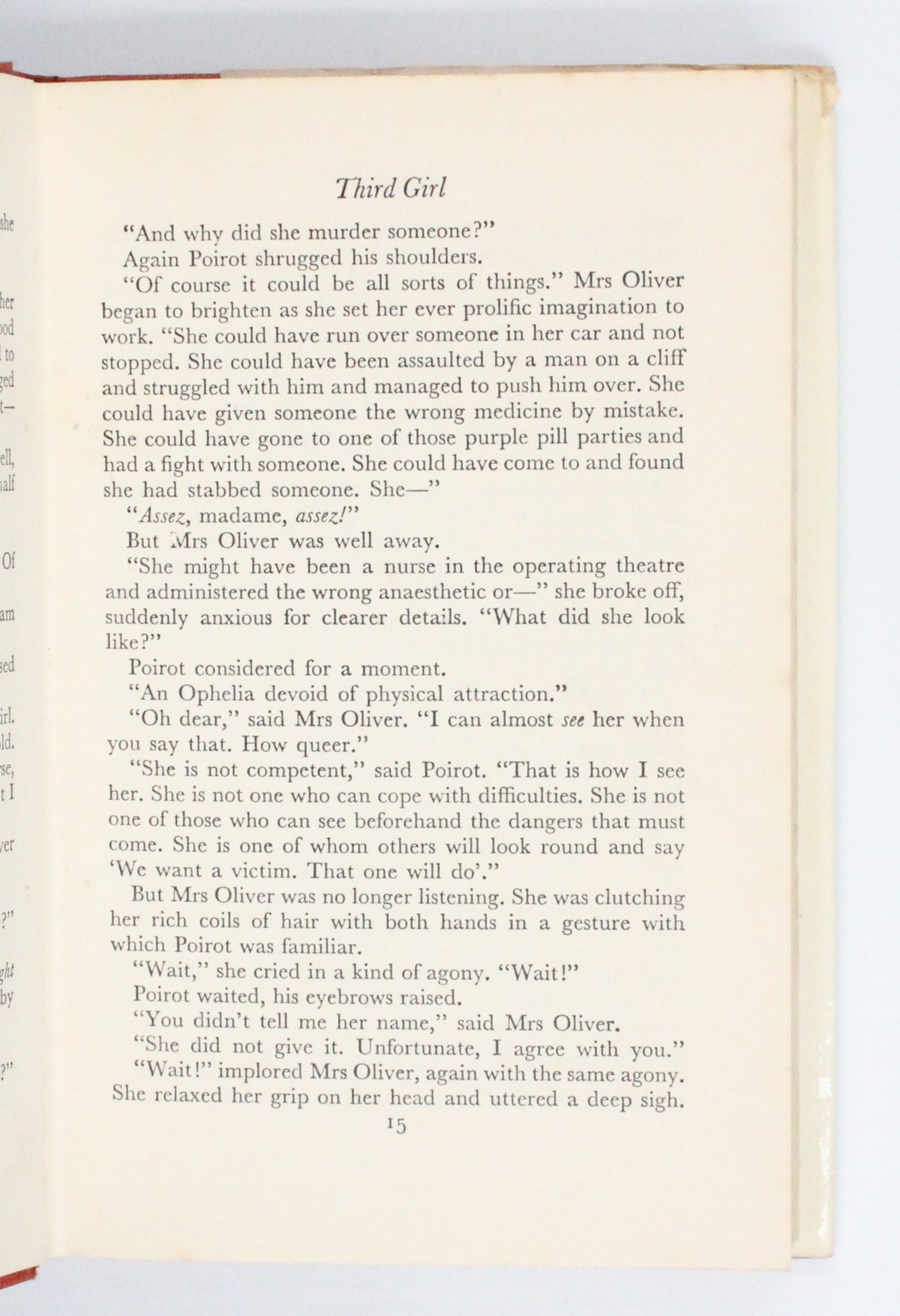 1966 Third Girl by Agatha Christie