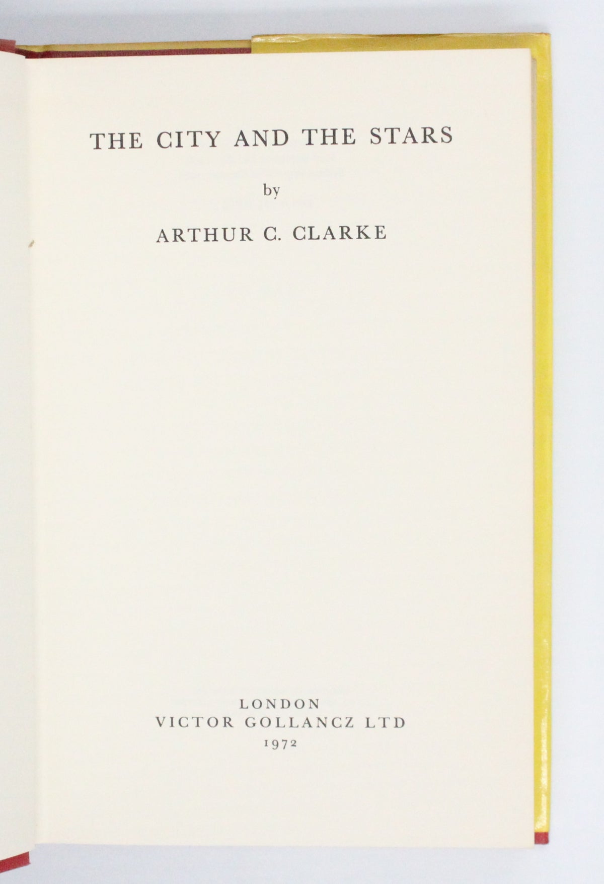 1972 The City and the Stars by Arthur C. Clarke