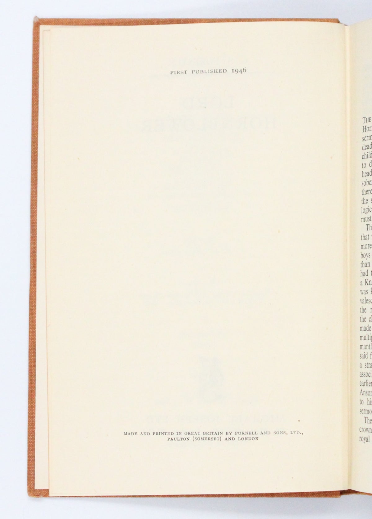 1946 Lord Hornblower by C. S. Forester