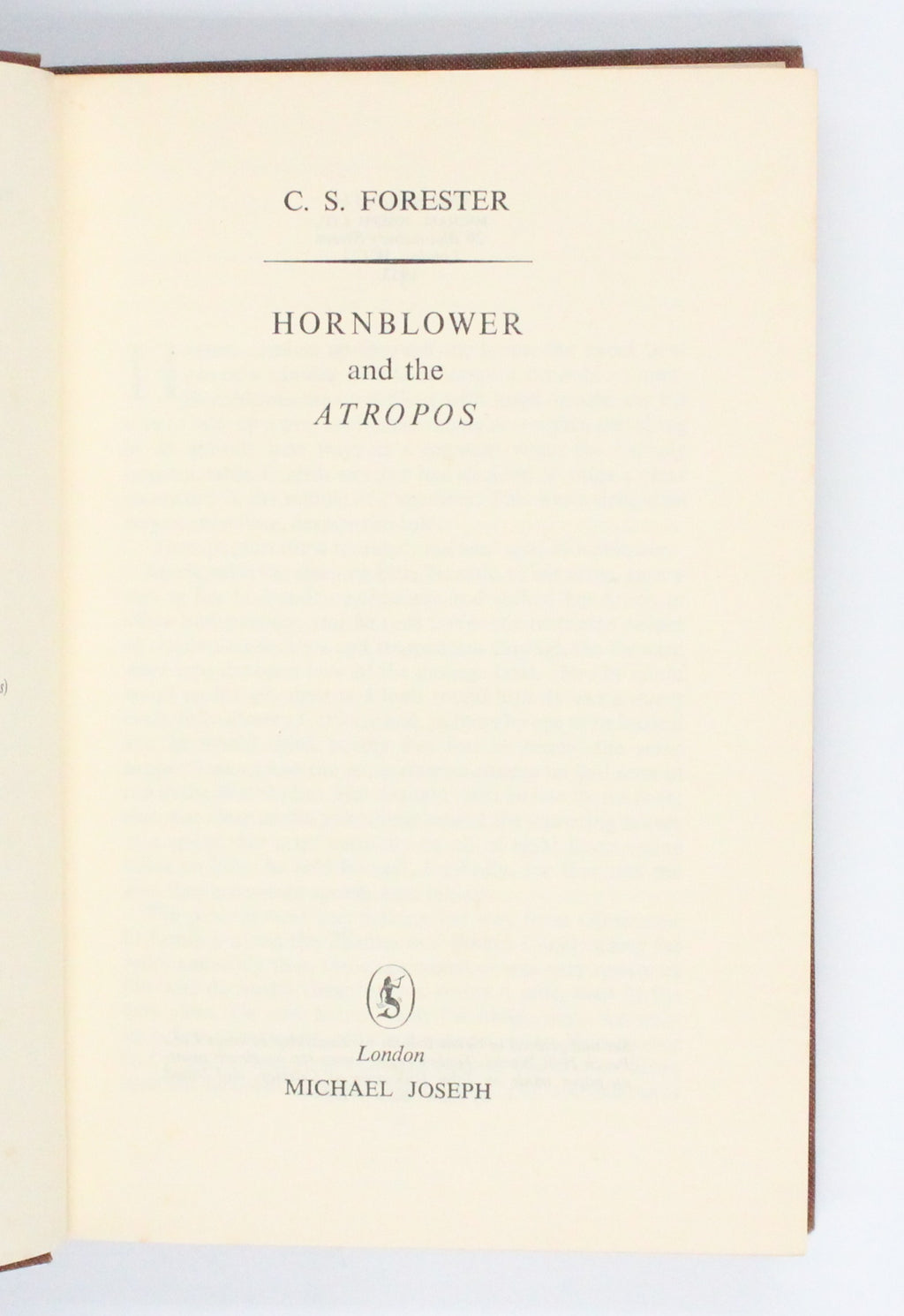 1953 Hornblower and the Atropos by C. S. Forester