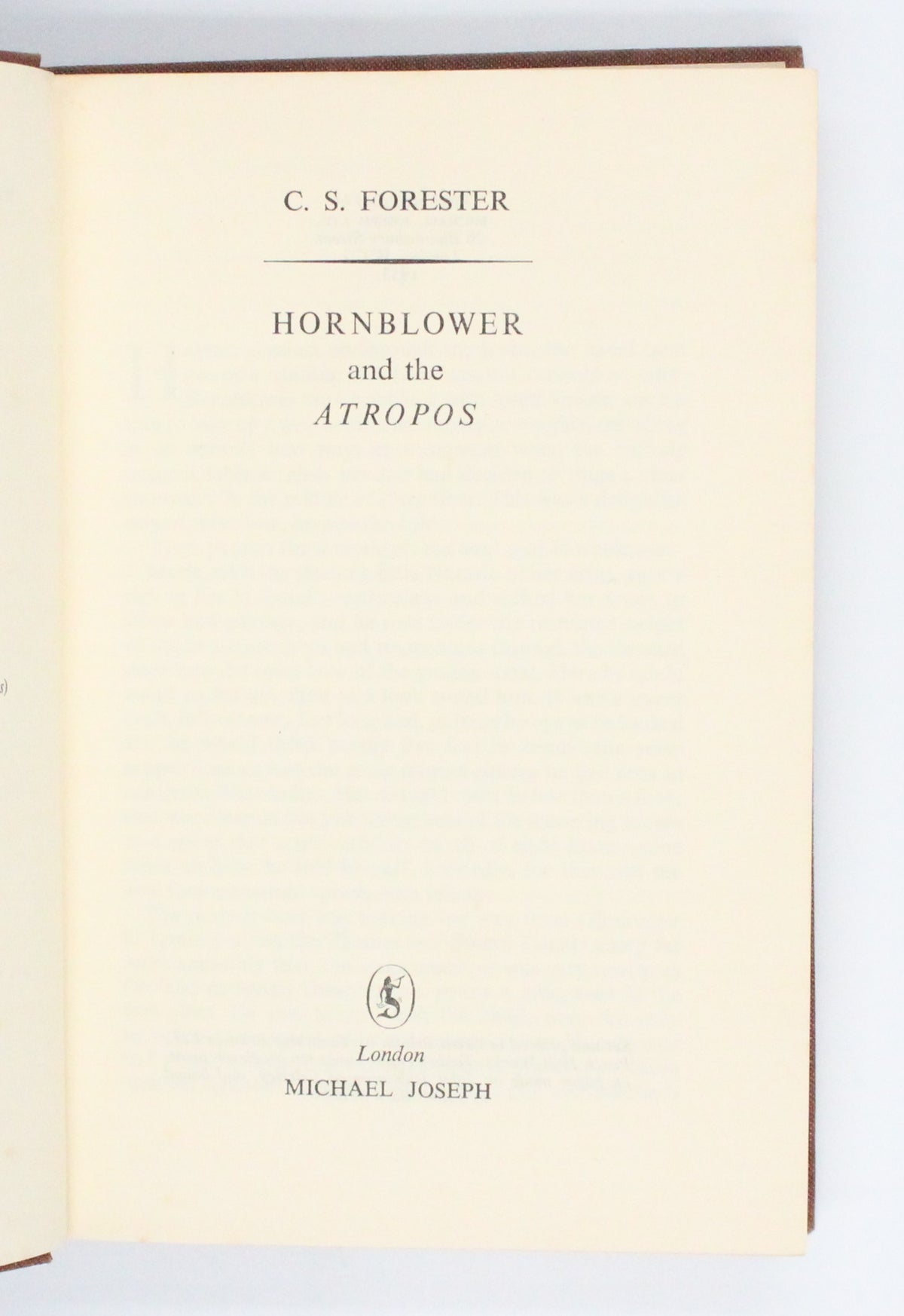 1953 Hornblower and the Atropos by C. S. Forester