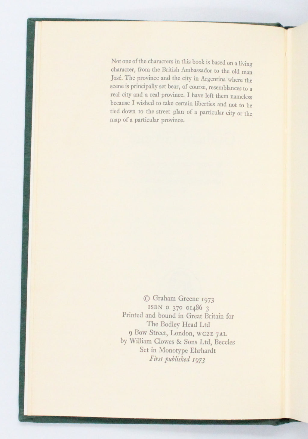 1973 The Honorary Consul by Graham Greene