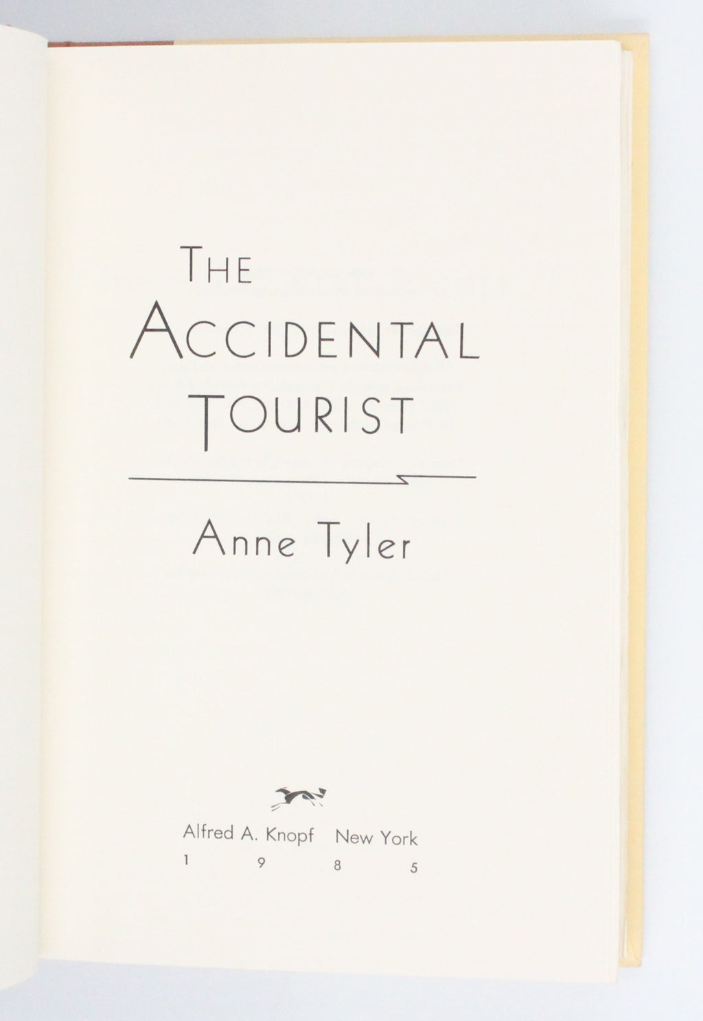 1985 The Accidental Tourist by Anne Tyler