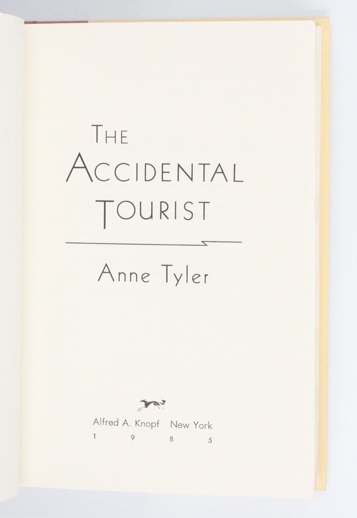 1985 The Accidental Tourist by Anne Tyler