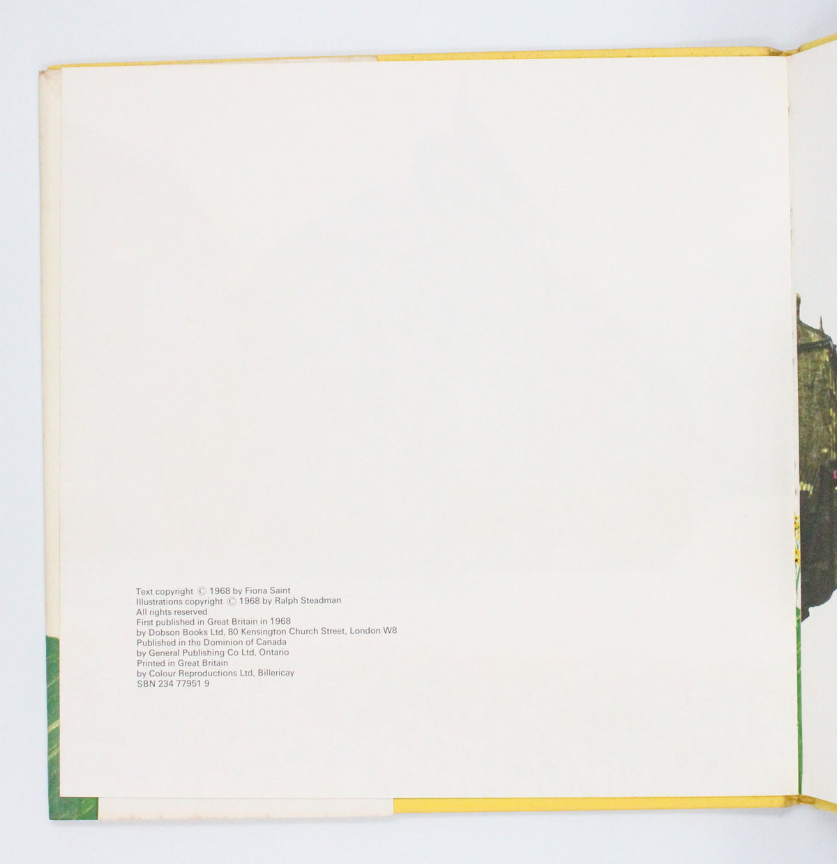 1968 The Yellow Flowers by Fiona Saint [Ralph Steadman illus.]