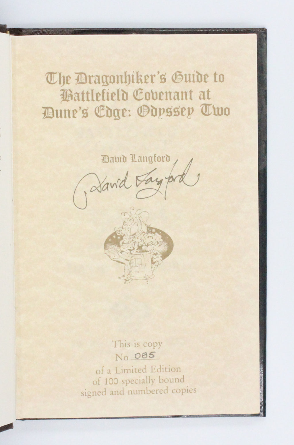 1988 The Dragonhiker’s Guide to Battlefield Covenant at Dune’s Edge: Odyssey Two by David Langford