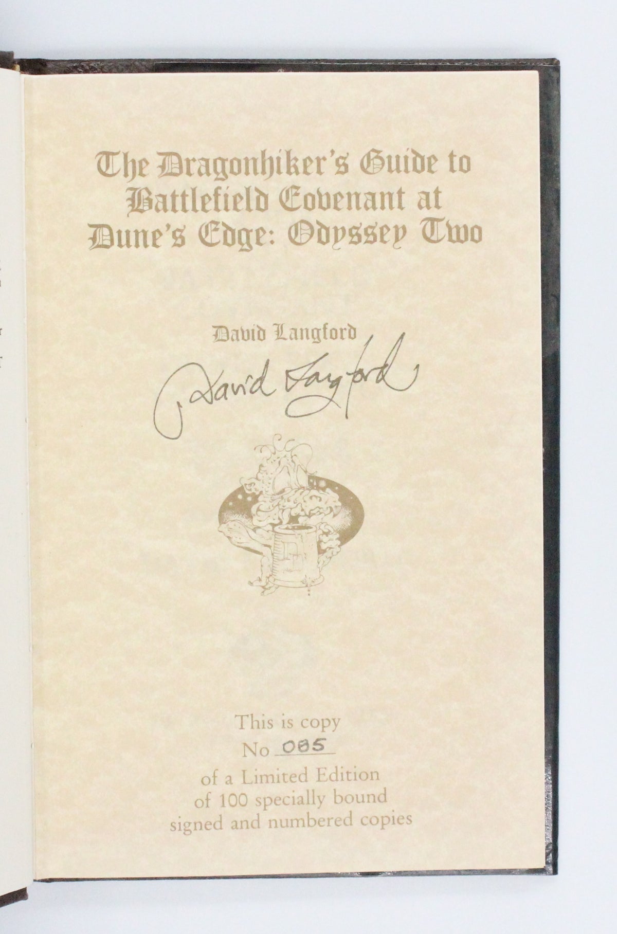 1988 The Dragonhiker’s Guide to Battlefield Covenant at Dune’s Edge: Odyssey Two by David Langford