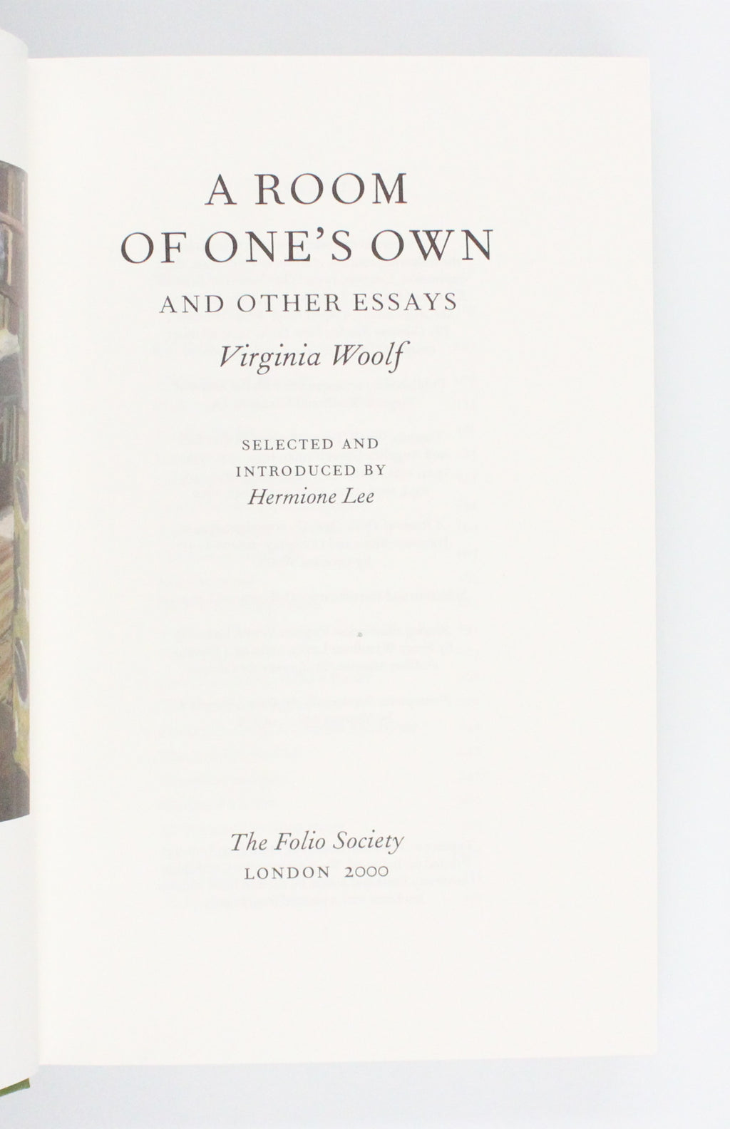 2005 A Room of One’s Own and Other Essays by Virginia Woolf