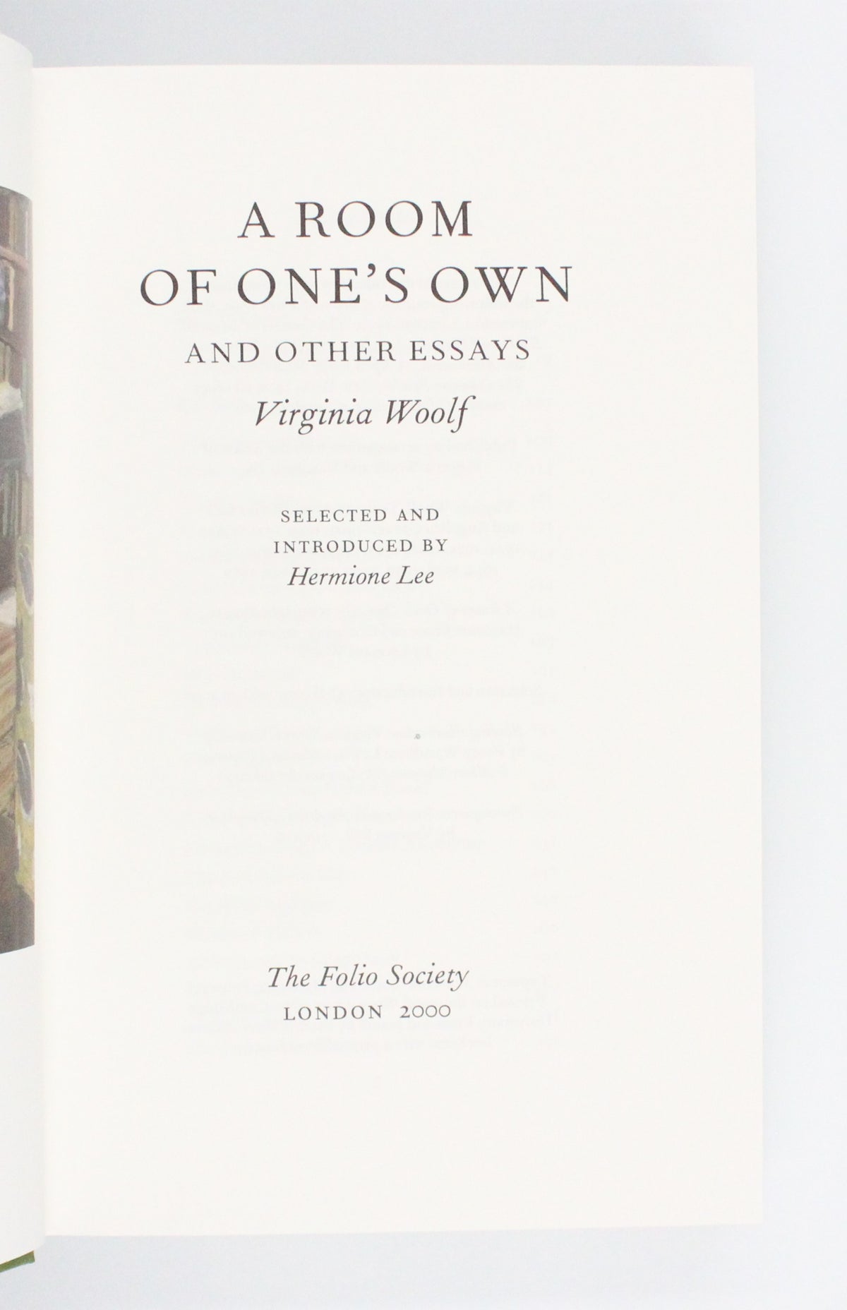 2005 A Room of One’s Own and Other Essays by Virginia Woolf