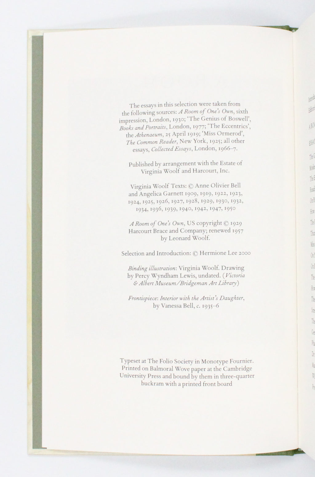 2005 A Room of One’s Own and Other Essays by Virginia Woolf