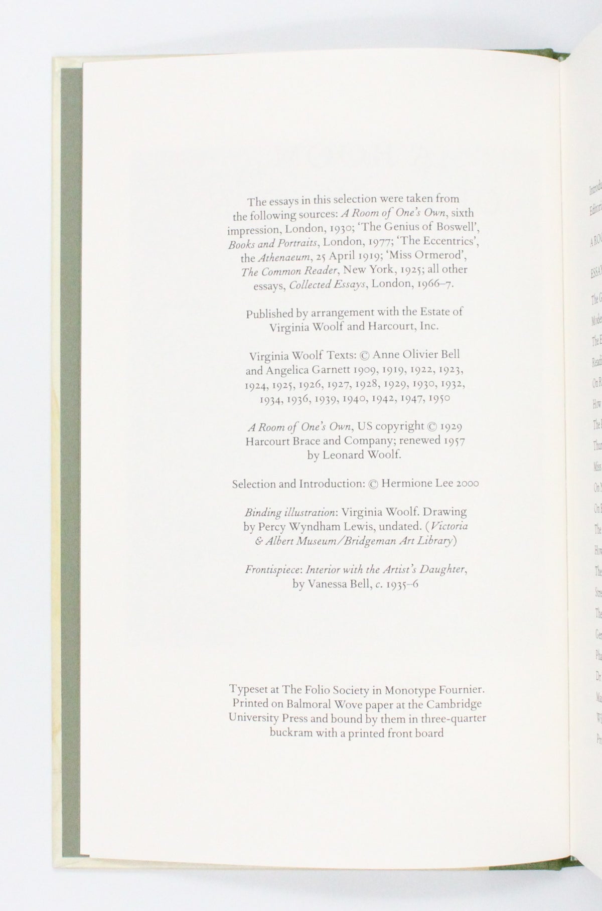 2005 A Room of One’s Own and Other Essays by Virginia Woolf