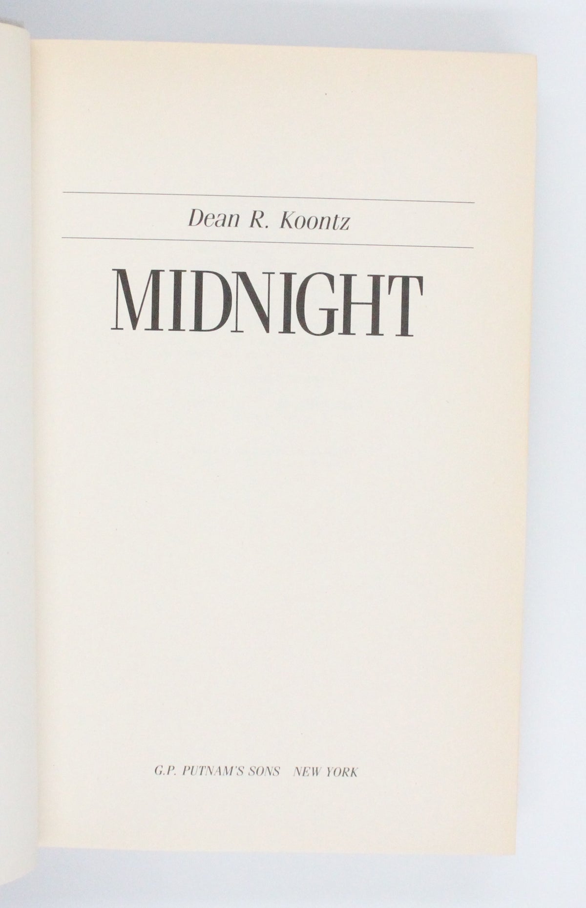 1989 Midnight by Dean R. Koontz