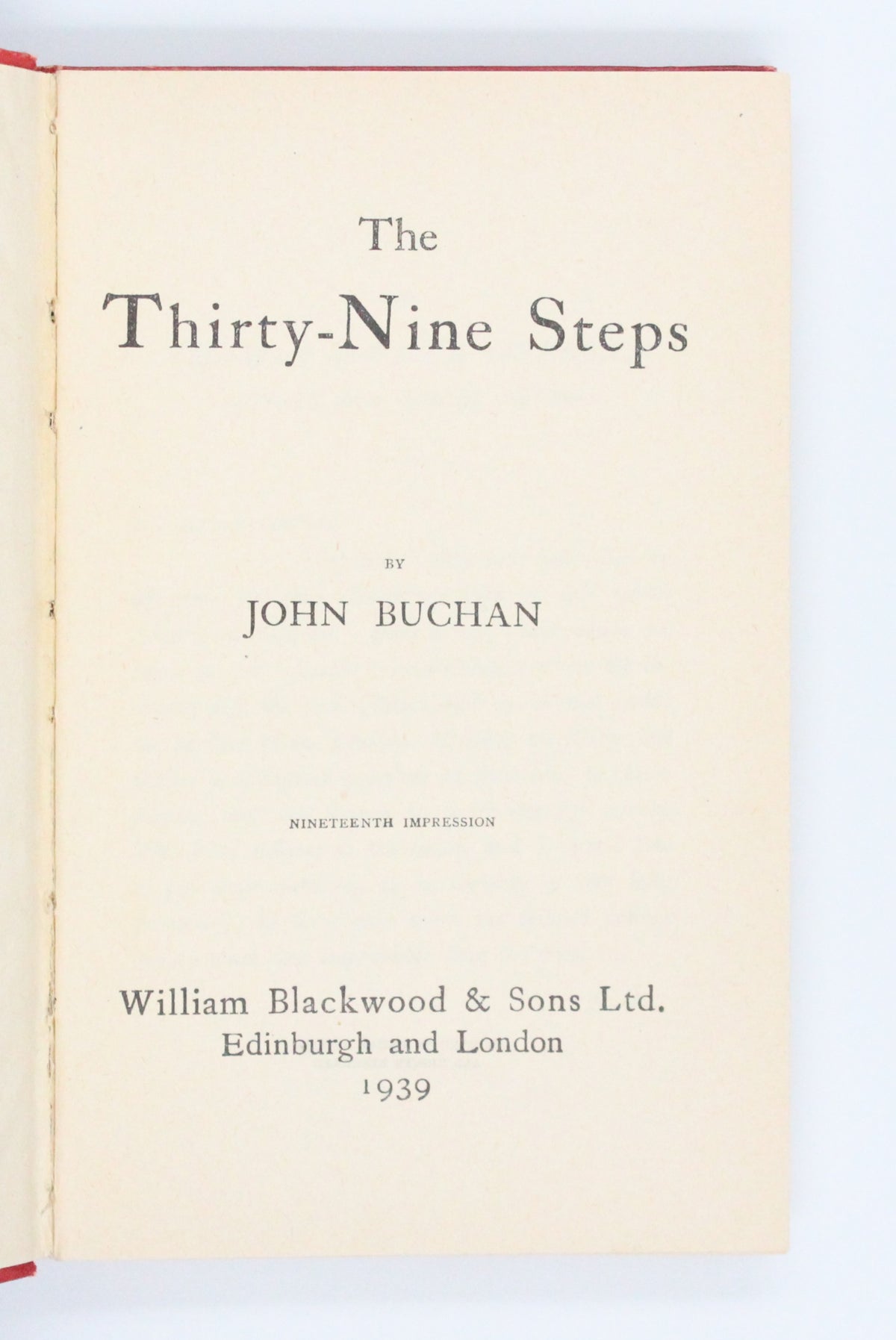1939 The Thirty-Nine Steps by John Buchan