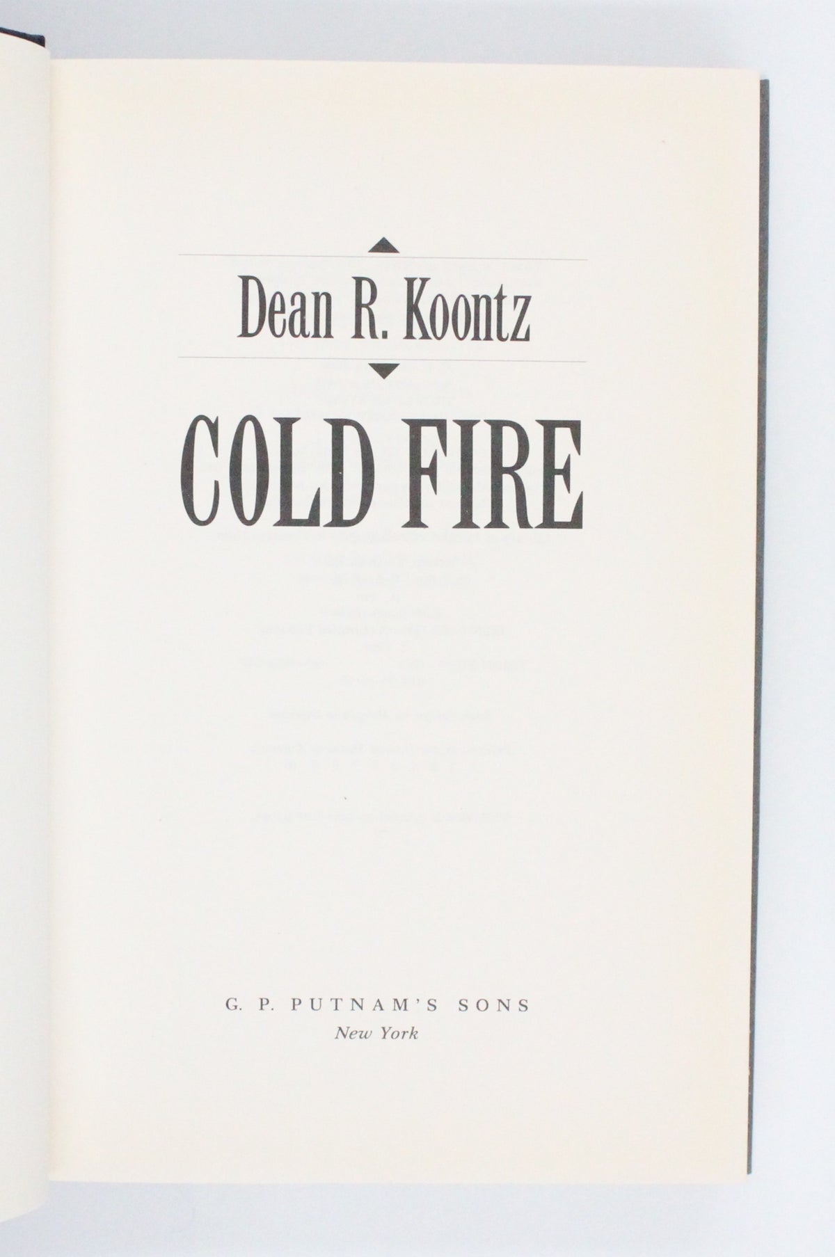 1991 Cold Fire by Dean R. Koontz