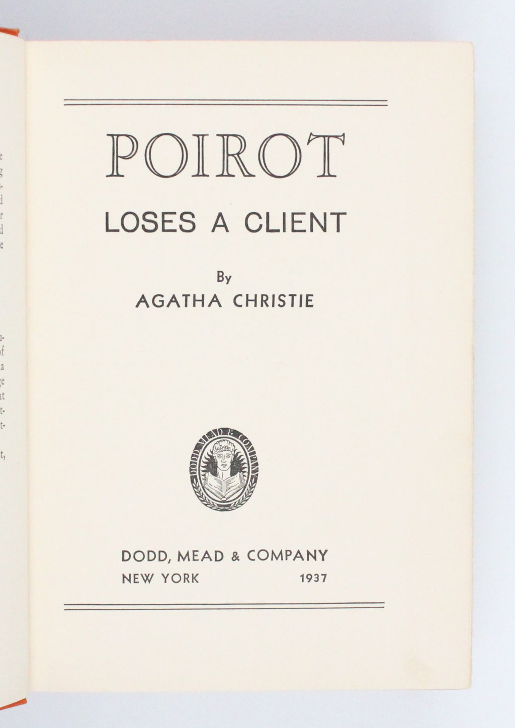 1937 Poirot Loses A Client by Agatha Christie